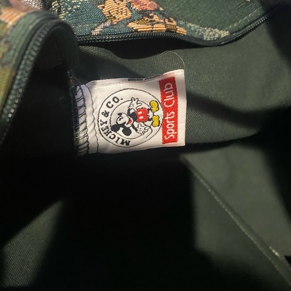Disney Vintage Mickey Mouse Minnie Mouse Pluto Green Golf Tote - Picture 6 of 6